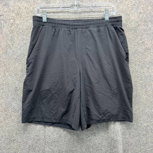 Lululemon Commission Shorts Mens Medium Black ABC Classic Fit Stretch Casual - Picture 1 of 10